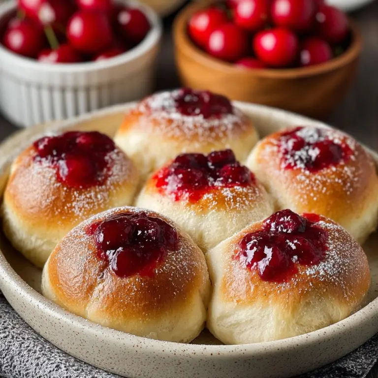 Sweet Cherry Filled Buns Recipe