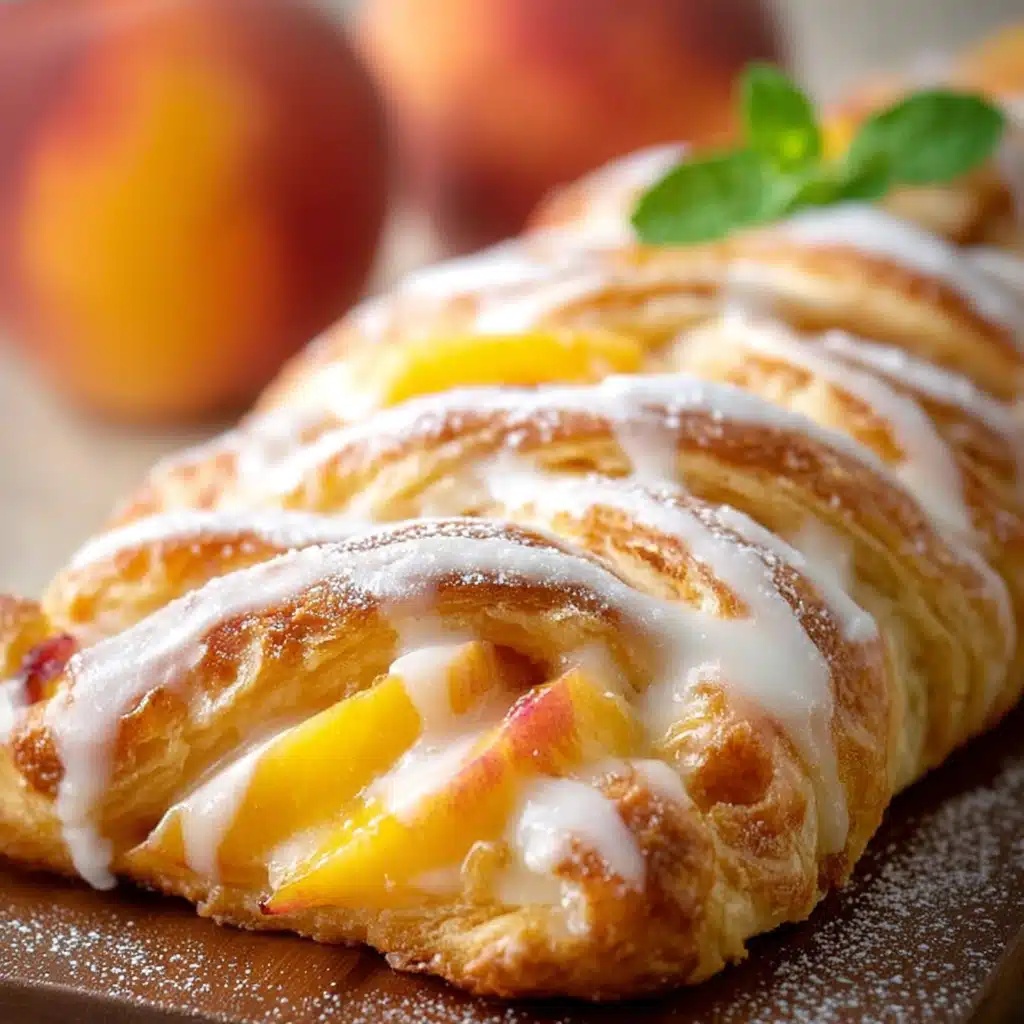 Peach Cream Cheese Braided Danish Recipe - Recipe Image