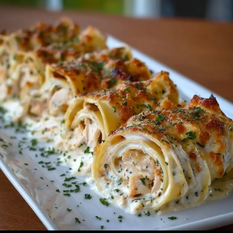 Chicken Alfredo Lasagna Rolls Recipe