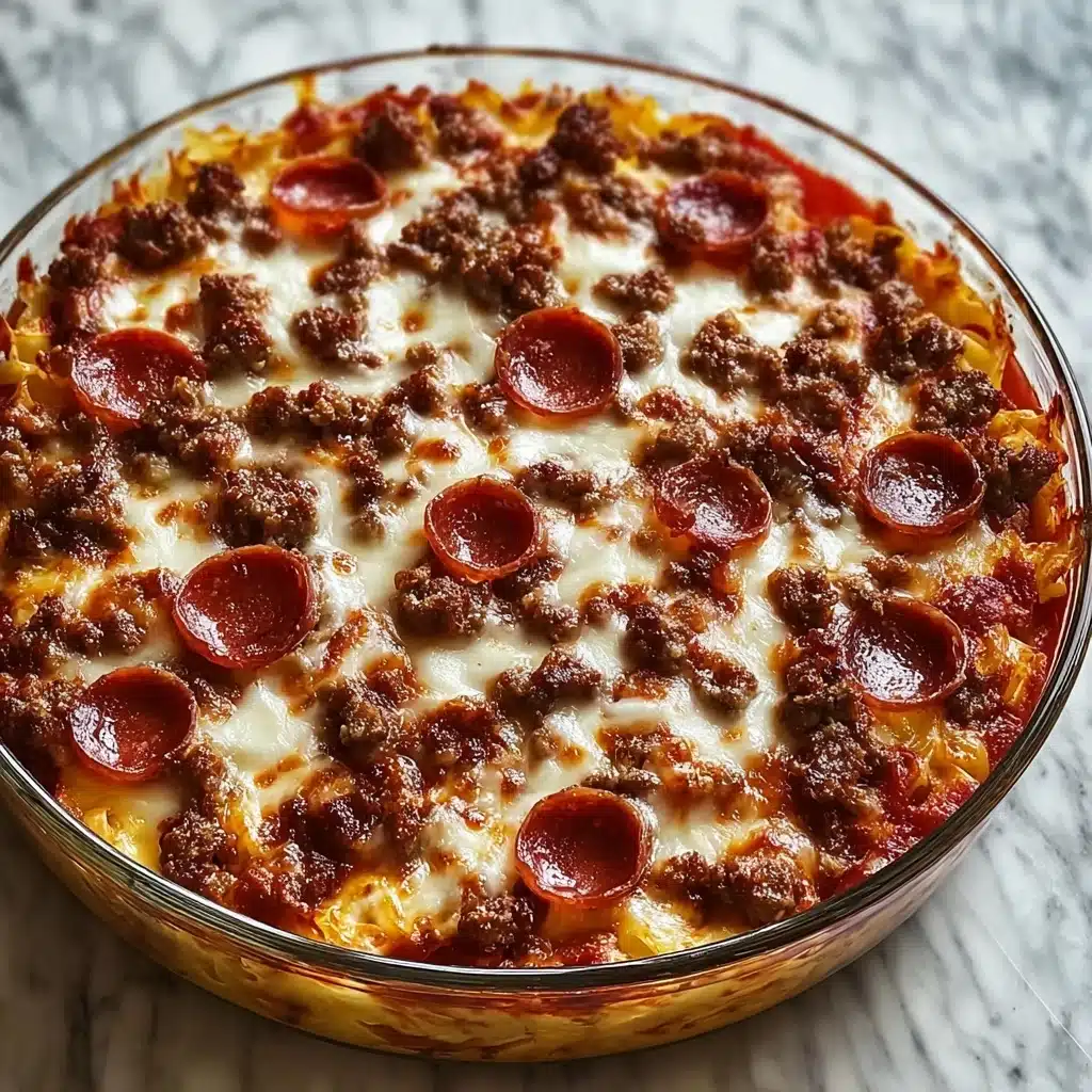 Meat Lovers Pizza Casserole Recipe - Recipe Image