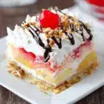 No Bake Banana Split Cake Recipe