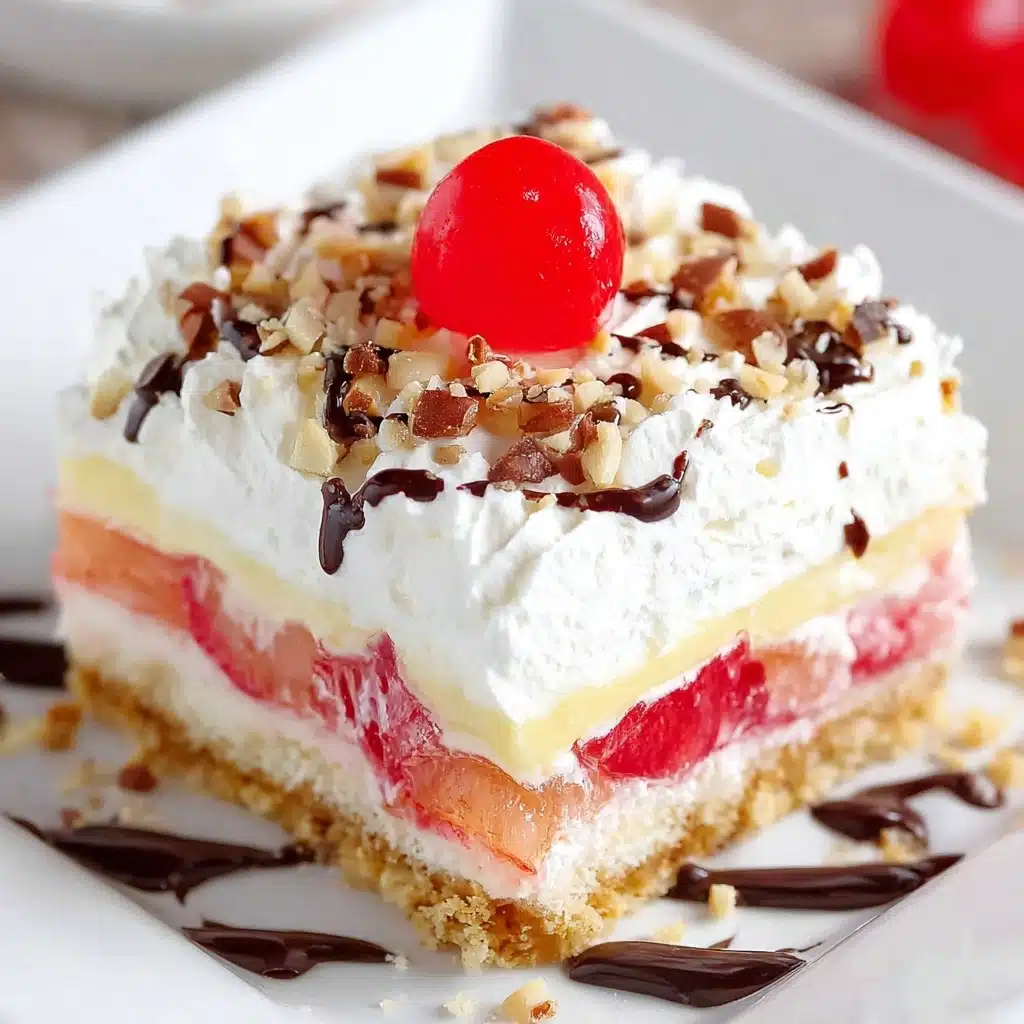 No Bake Banana Split Cake Recipe - Recipe Image