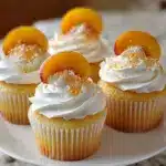 Honey Peach Cream Cheese Cupcakes Recipe – Sweet Delight Recipe