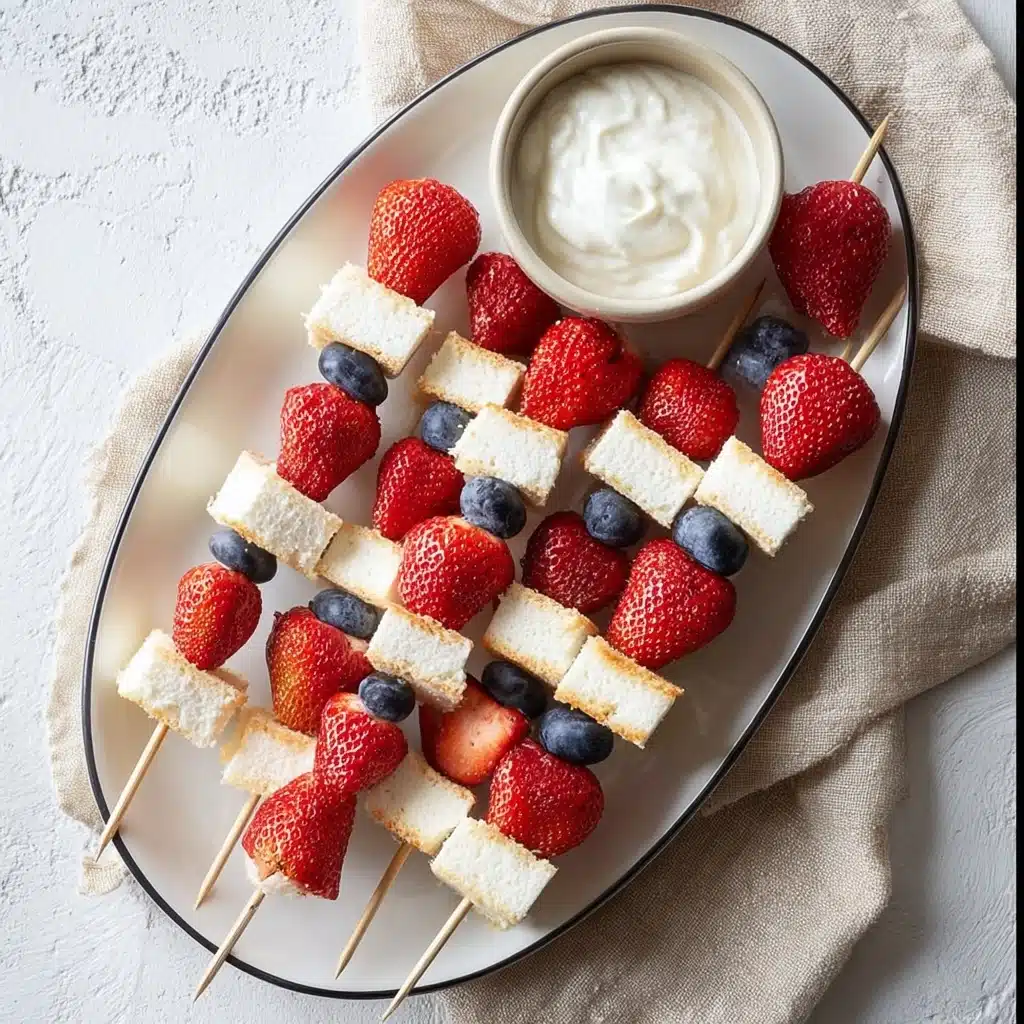 Red, White and Blue Fruit Kabobs Recipe - Recipe Image