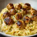 Chicken Bites with Creamy Parmesan Pasta Recipe