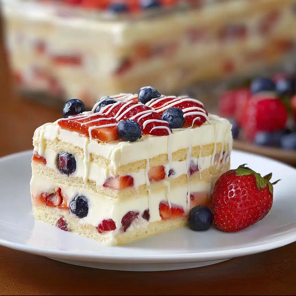 No Bake Summer Berry Icebox Cake Recipe - Recipe Image