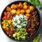Ground Beef and Potato Taco Bowl Recipe