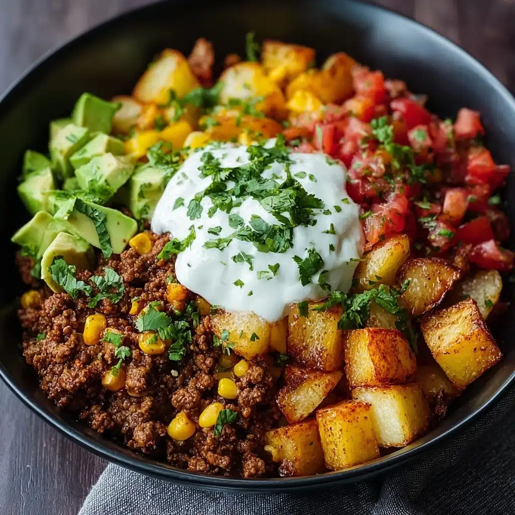 Ground Beef and Potato Taco Bowl Recipe - Recipe Image