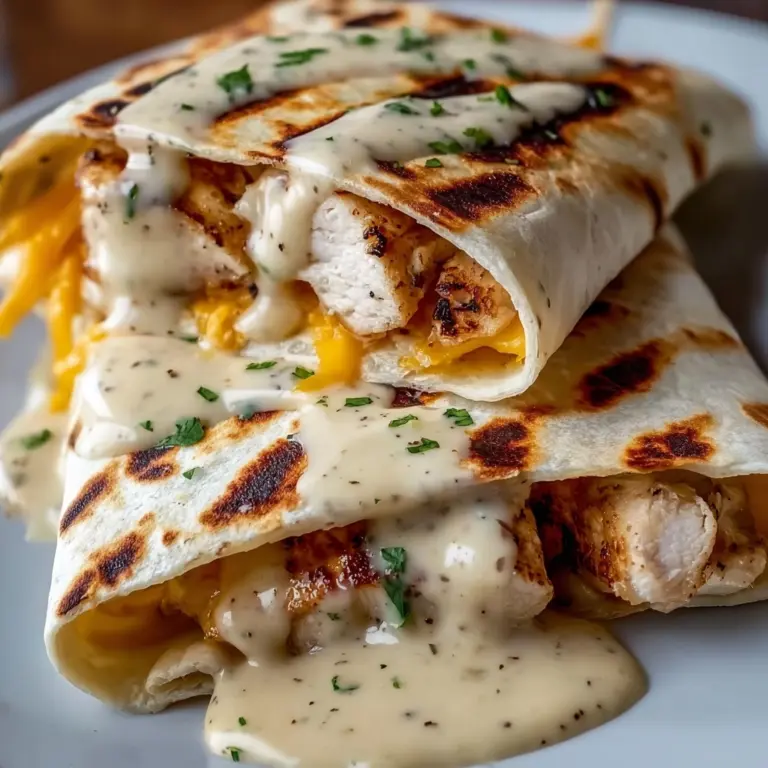 Cheesy Garlic Chicken Wraps Recipe