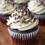 Dark Chocolate Cupcakes with White Chocolate Frosting Recipe