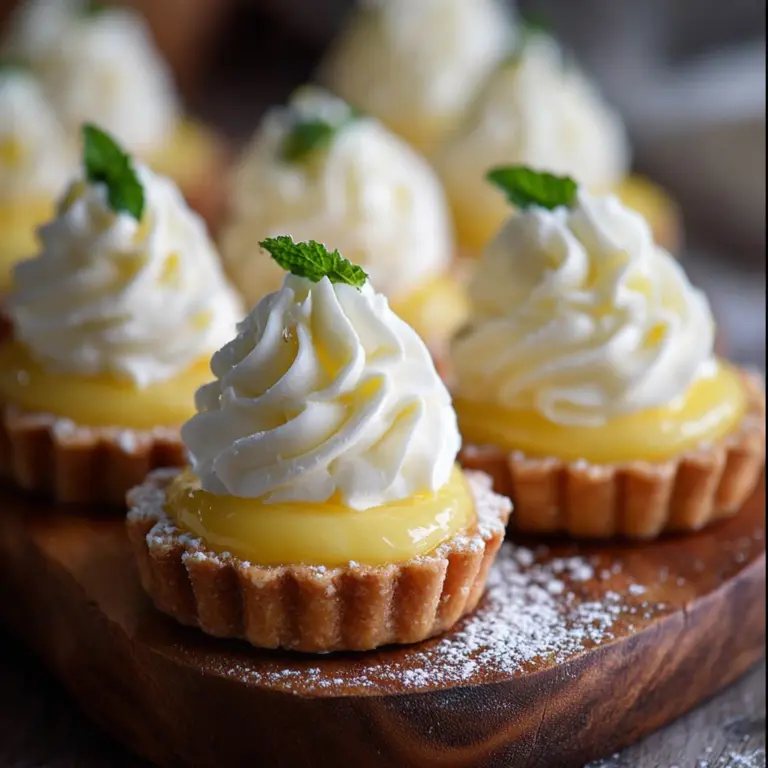 Tartlets with Lemon Curd and Whipped Cream Recipe