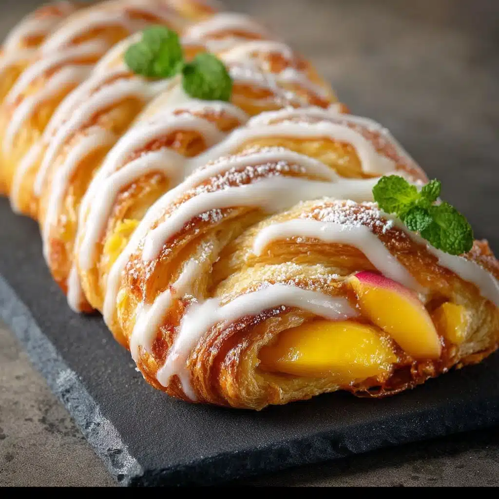 Peach Cream Cheese Braided Danish Recipe