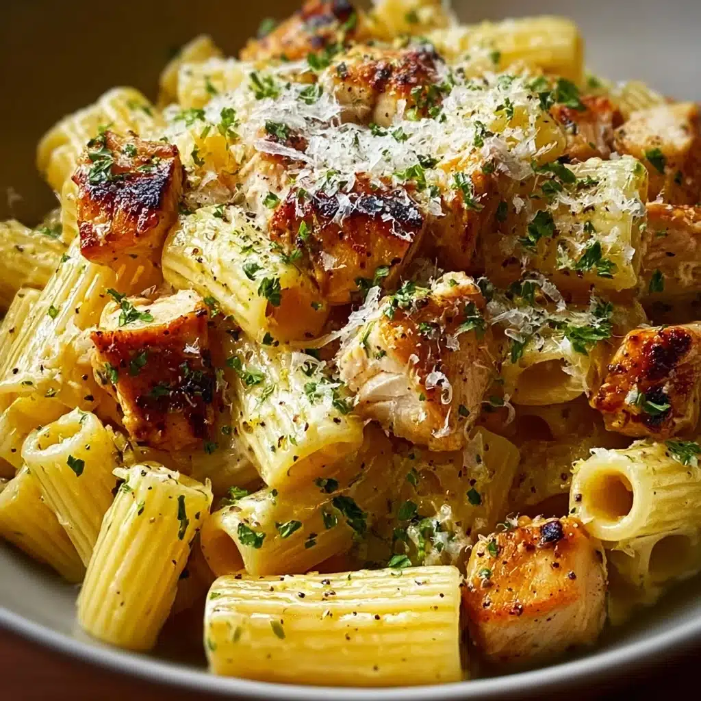 Garlic Butter Chicken with Rigatoni and Parmesan Recipe