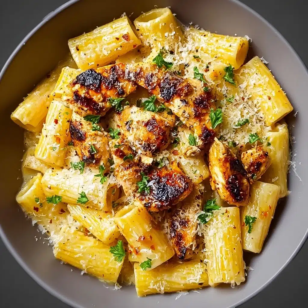Garlic Butter Chicken with Rigatoni and Parmesan Recipe - Recipe Image
