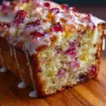 Lemon Rhubarb Loaf with Glaze Recipe