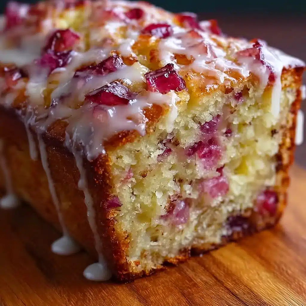 Lemon Rhubarb Loaf with Glaze Recipe