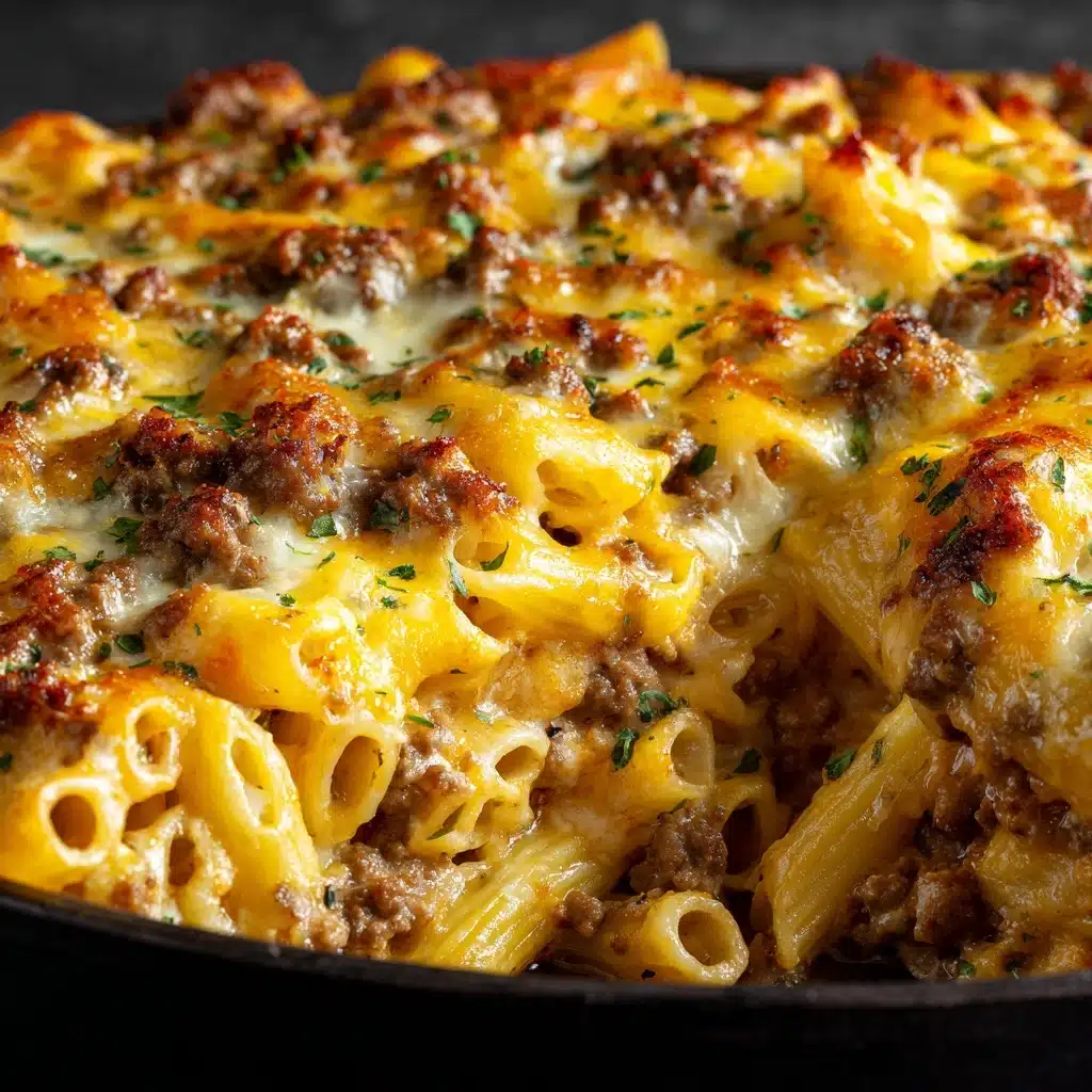 Loaded Cheeseburger Alfredo Pasta Recipe - Recipe Image