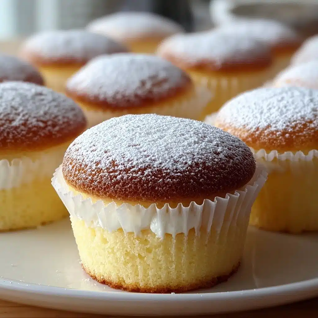 Fluffy Japanese Cotton Cheesecake Cupcakes Recipe - Recipe Image