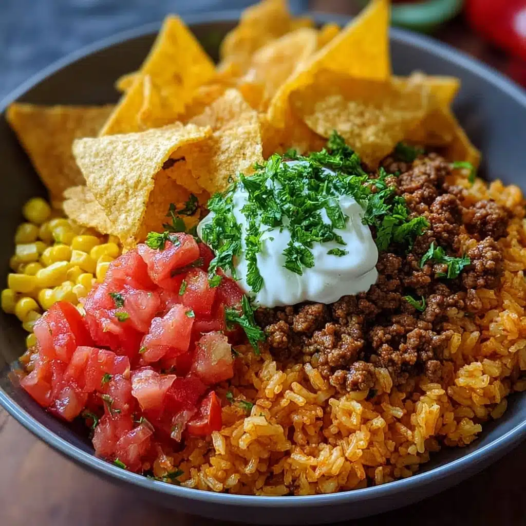 Taco Rice Bowl with Doritos Recipe - Recipe Image