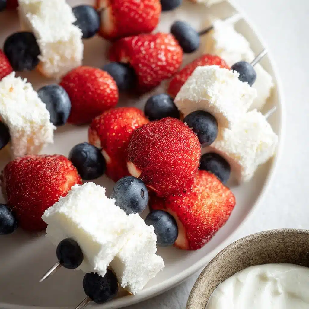 Red, White and Blue Fruit Kabobs Recipe