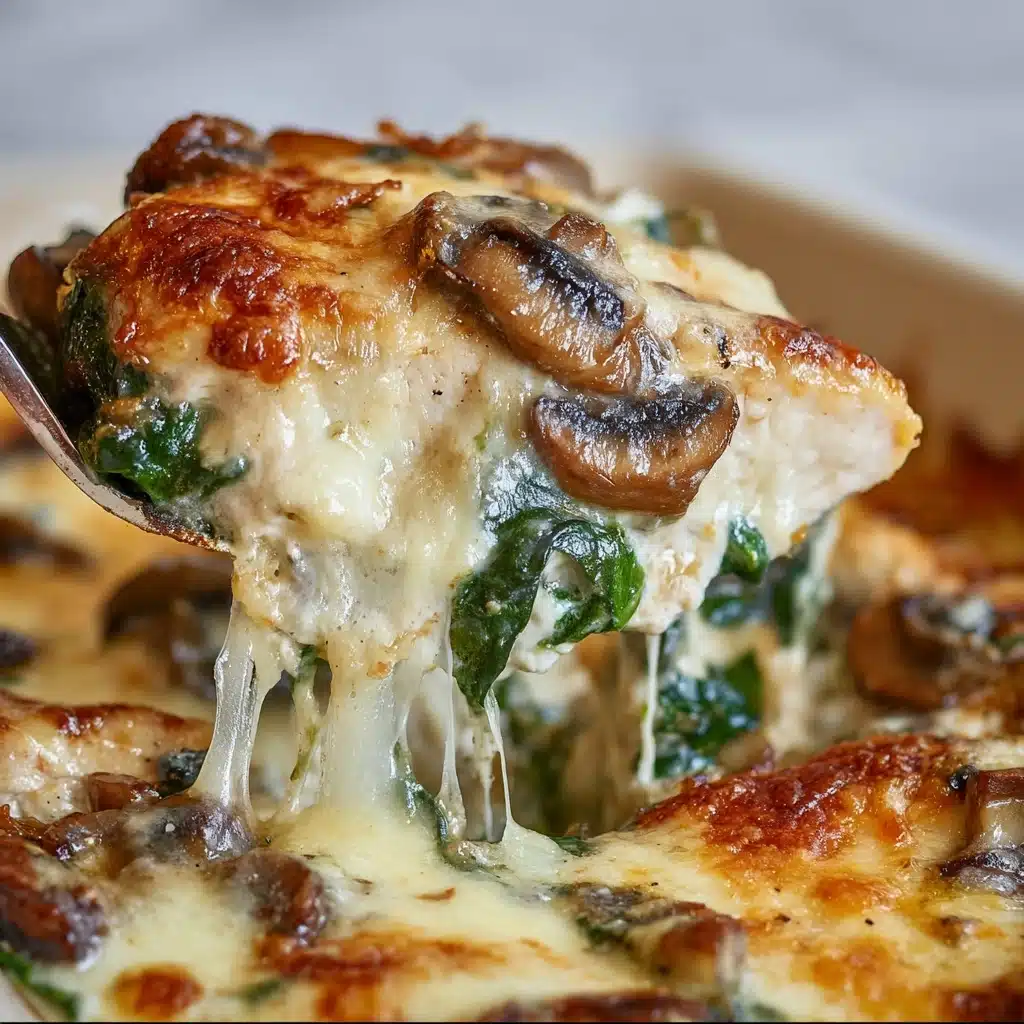 Chicken, Spinach, and Mushroom Low-Carb Oven Dish Recipe