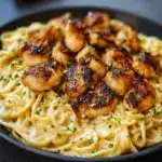 Garlic Butter Chicken Bites with Creamy Parmesan Pasta Recipe