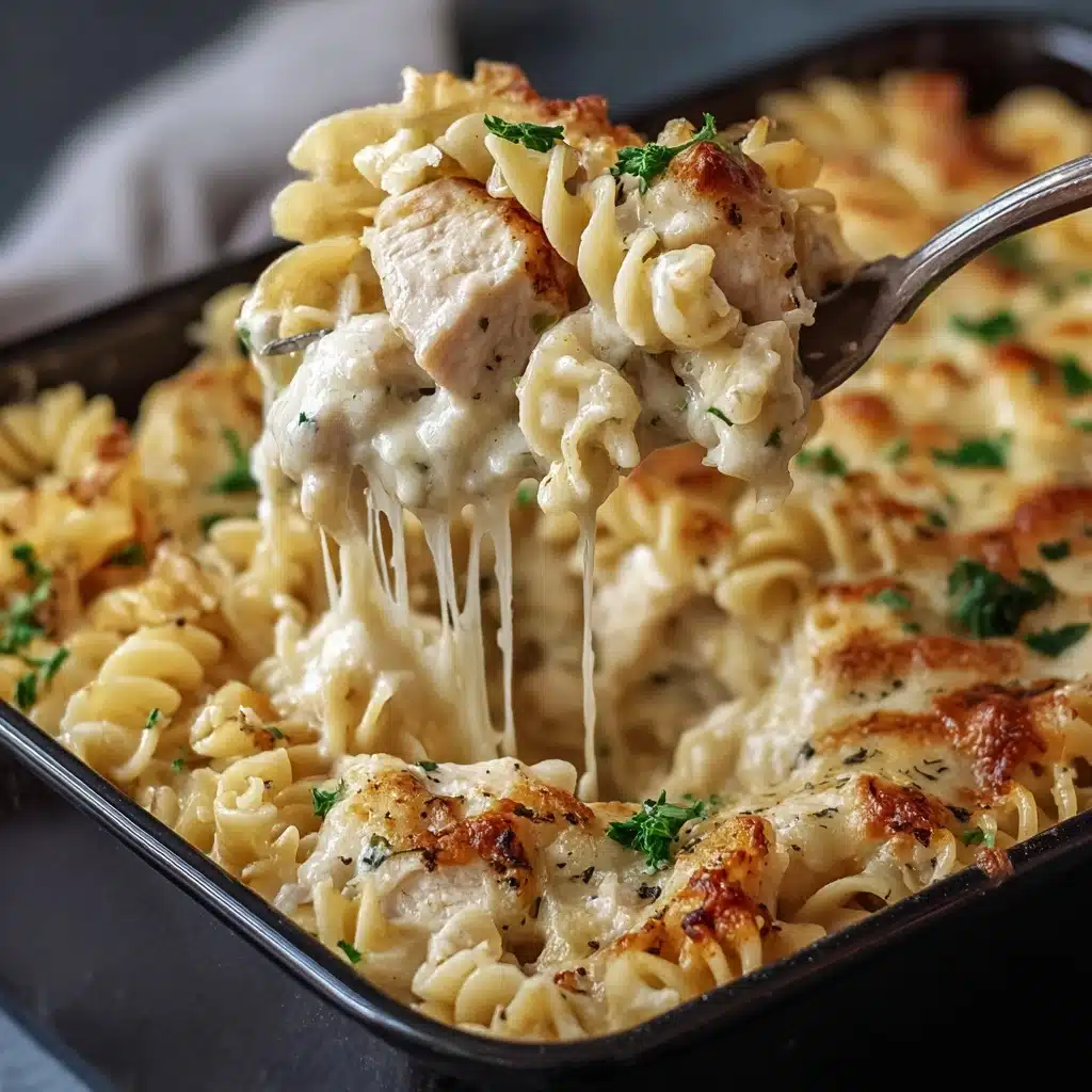 Garlic Parmesan Chicken Pasta Bake Recipe - Recipe Image