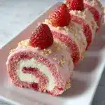 Homemade Strawberry Shortcake Cheesecake Roll Recipe