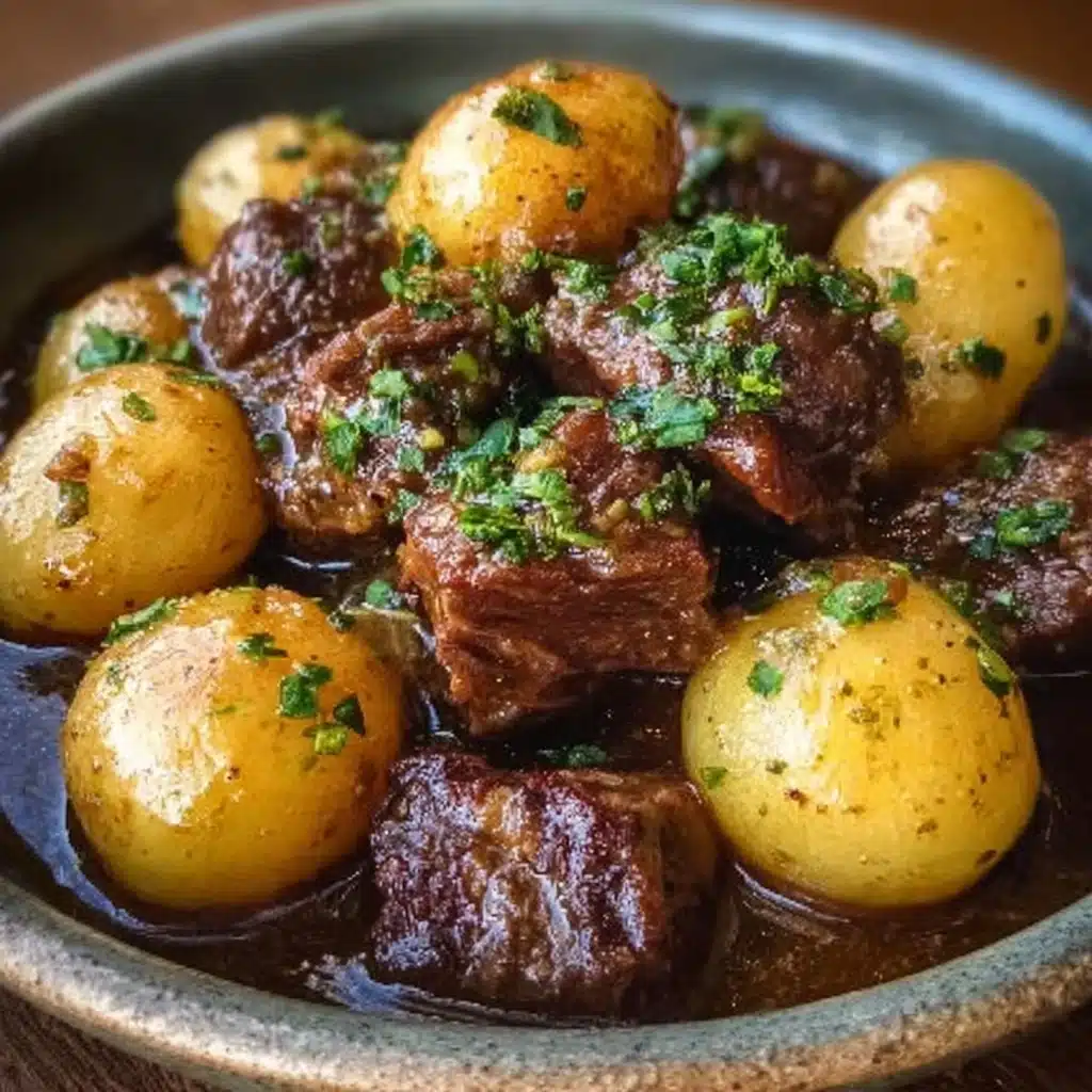 Garlic Butter Beef Bites & Potatoes make a perfect dinner Recipe