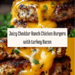 Cheddar Ranch Chicken Burgers Recipe