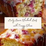 Lemon Rhubarb Loaf with Glaze Recipe