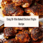 30-min Oven Baked Boneless Skinless Chicken Thighs Recipe