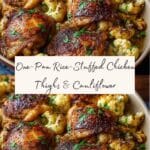 Stuffed Chicken Thighs and Cauliflower (One-Pan Meal) Recipe