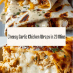 Cheesy Garlic Chicken Wraps Recipe