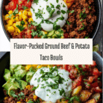 Ground Beef and Potato Taco Bowl Recipe