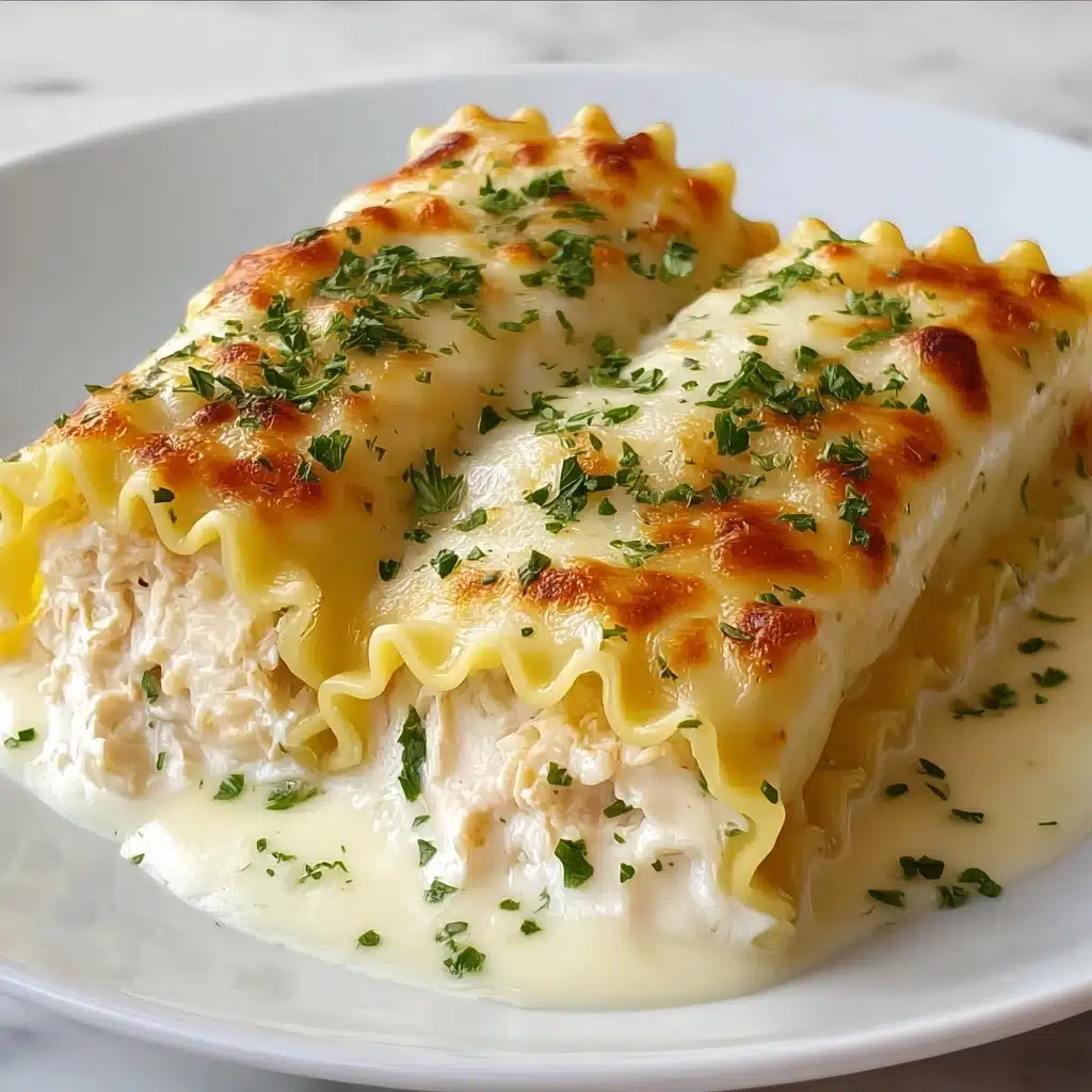 Chicken Alfredo Lasagna Rolls Recipe - Recipe Image
