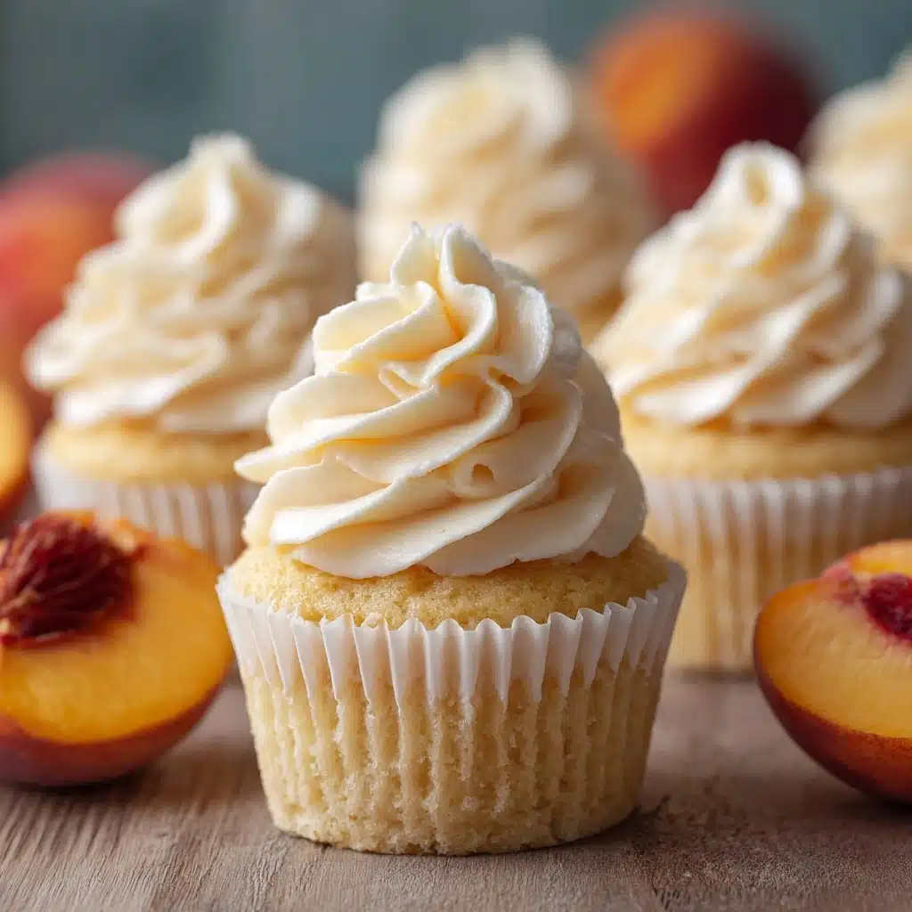 Honey Peach Cream Cheese Cupcakes Recipe - Recipe Image