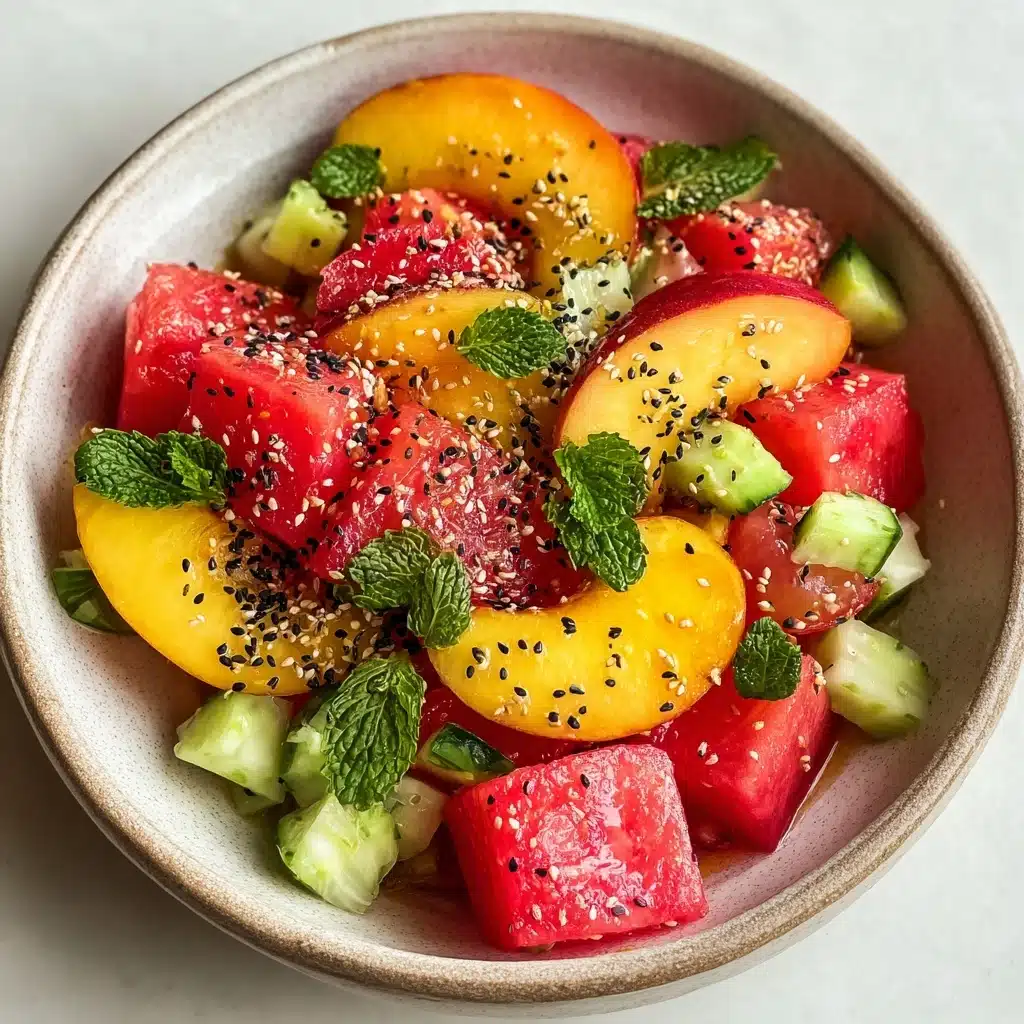 Peach Watermelon Salad Recipe - Recipe Image