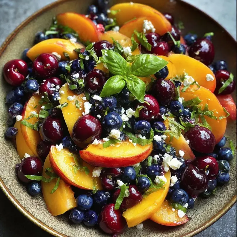 Blueberry Peach Feta Salad Recipe