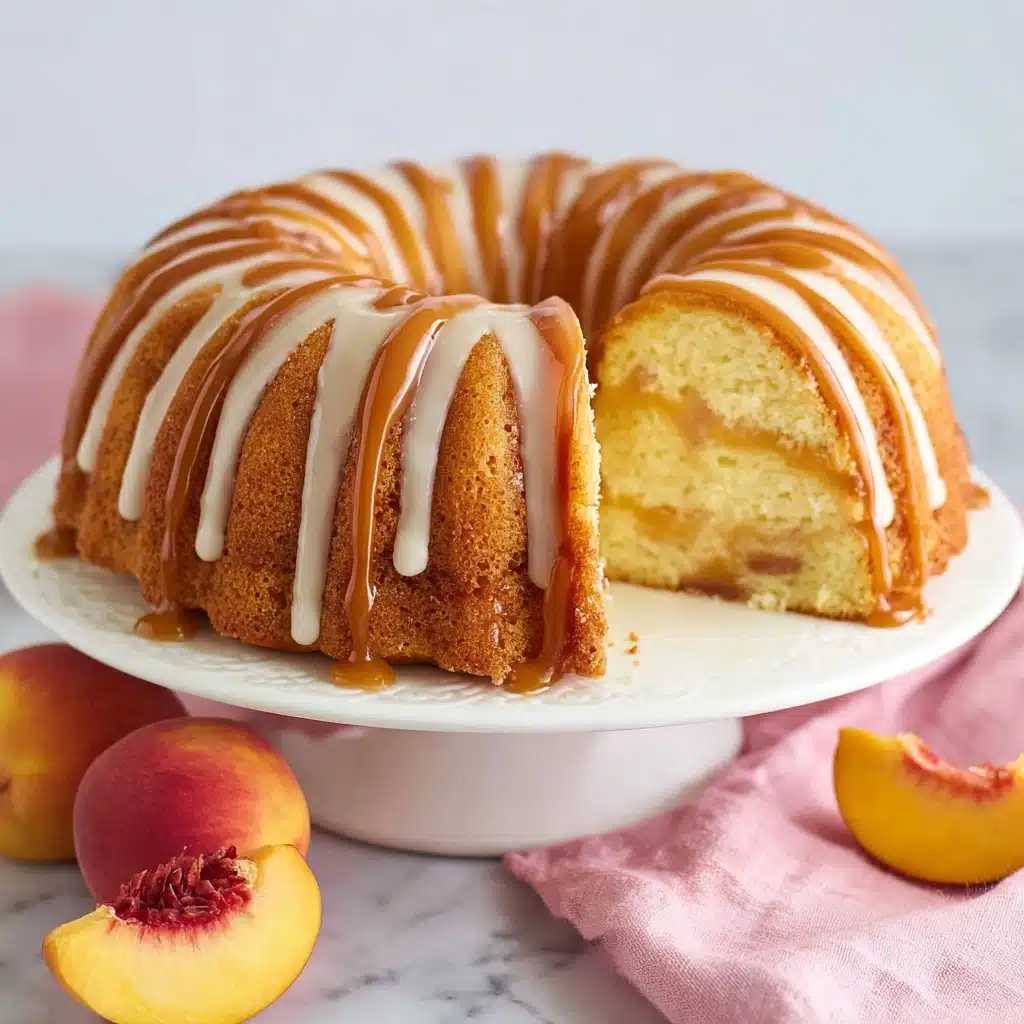 PEACH CAKE WITH CINNAMON GLAZE Recipe - Recipe Image
