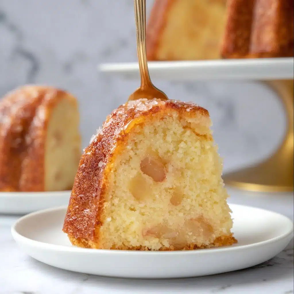 Peach Cobbler Pound Cake Recipe - Recipe Image