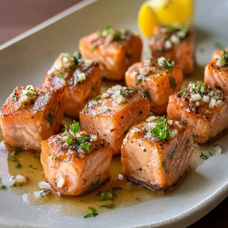 Sweet and Savory Honey Garlic Salmon Bites Recipe