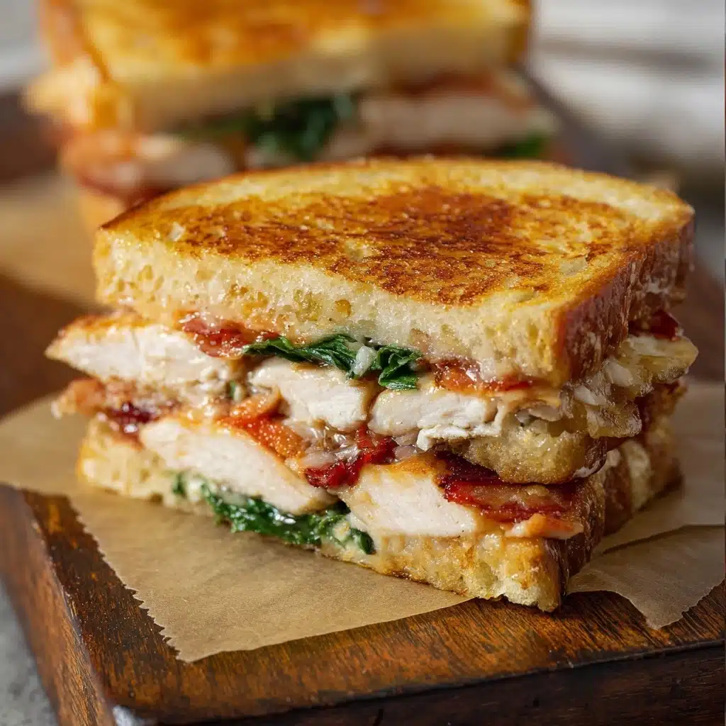 Turkey Melt with Cheddar, Spinach, and turkey  Bacon Recipe - Recipe Image