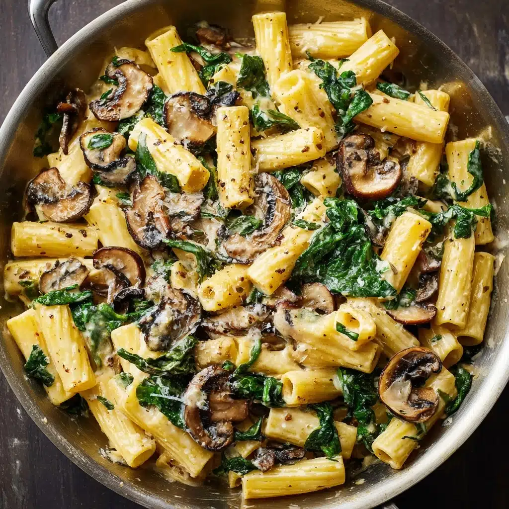 Spinach Mushroom Pasta Recipe - Recipe Image