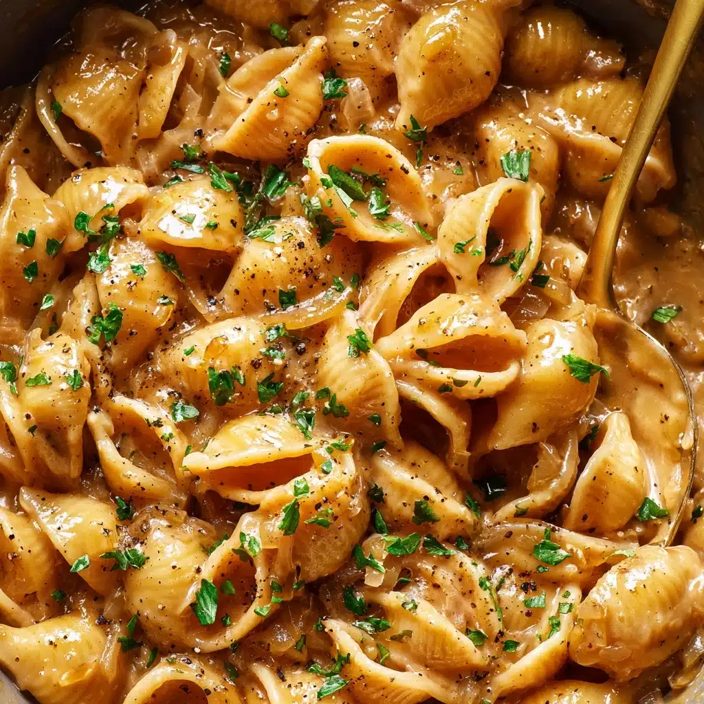 One Pot French Onion Pasta Recipe - Recipe Image