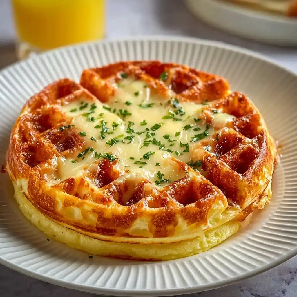 Easy Low Carb Chaffle with Egg and Cheese Recipe - Recipe Image