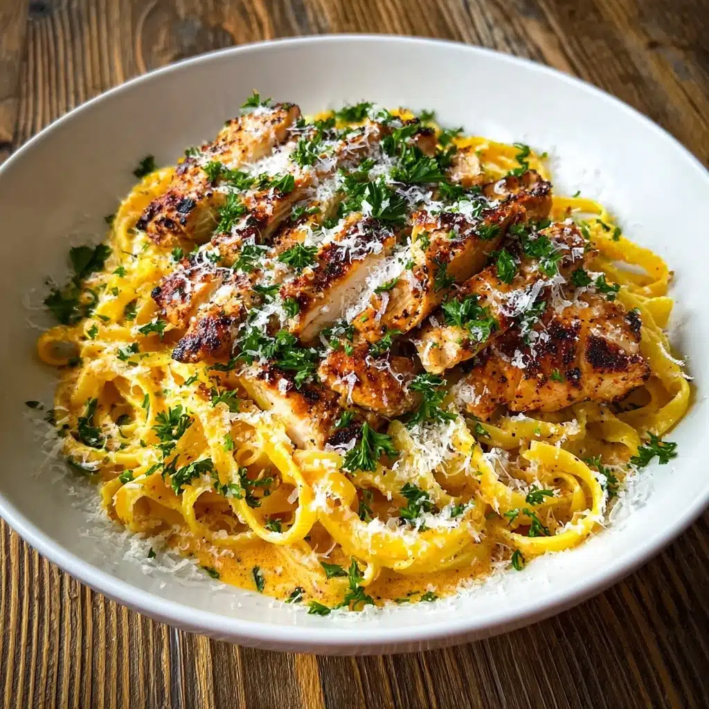 Easy Cowboy Butter Chicken Linguine Recipe - Recipe Image