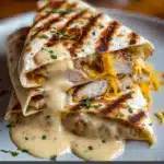 Cheesy Garlic Chicken Wraps Recipe