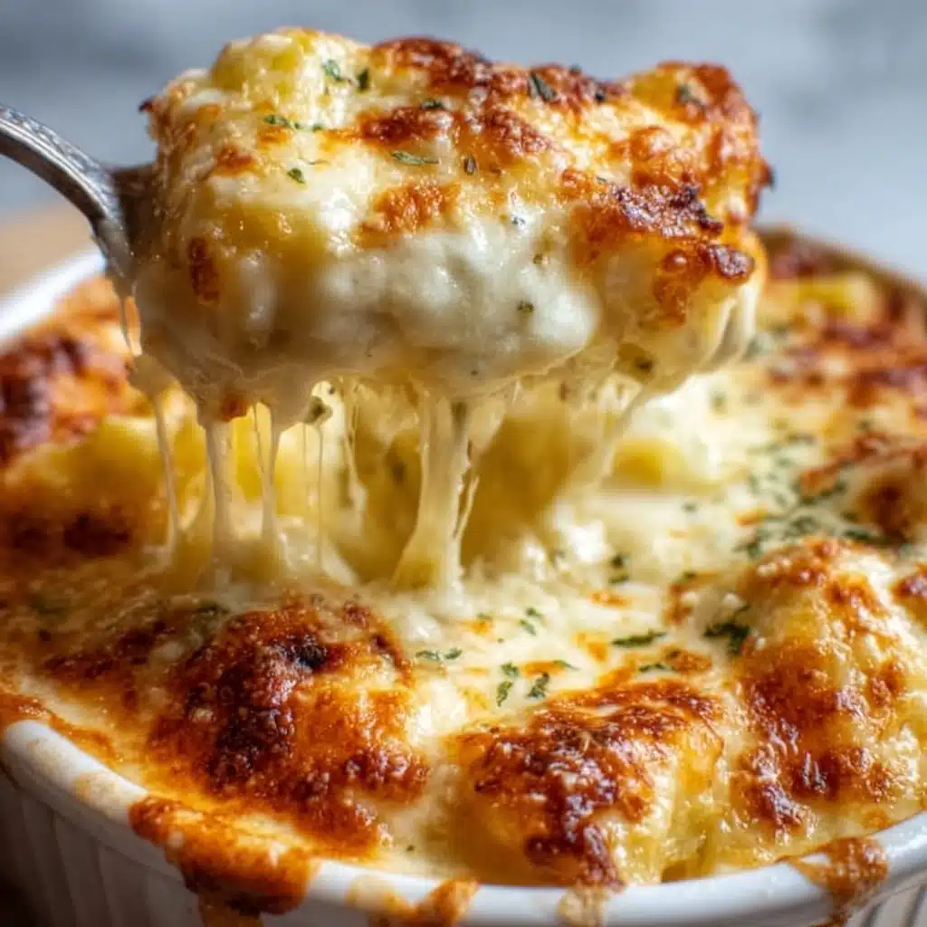 Pour the seafood mixture into a large baking dish Recipe - Recipe Image