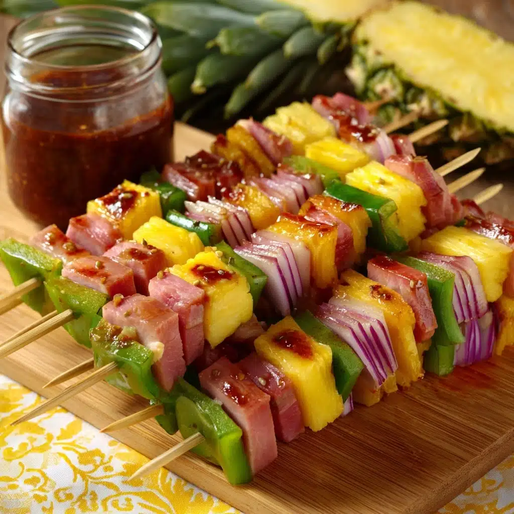Hawaiian Ham and Pineapple Skewers Recipe - Recipe Image